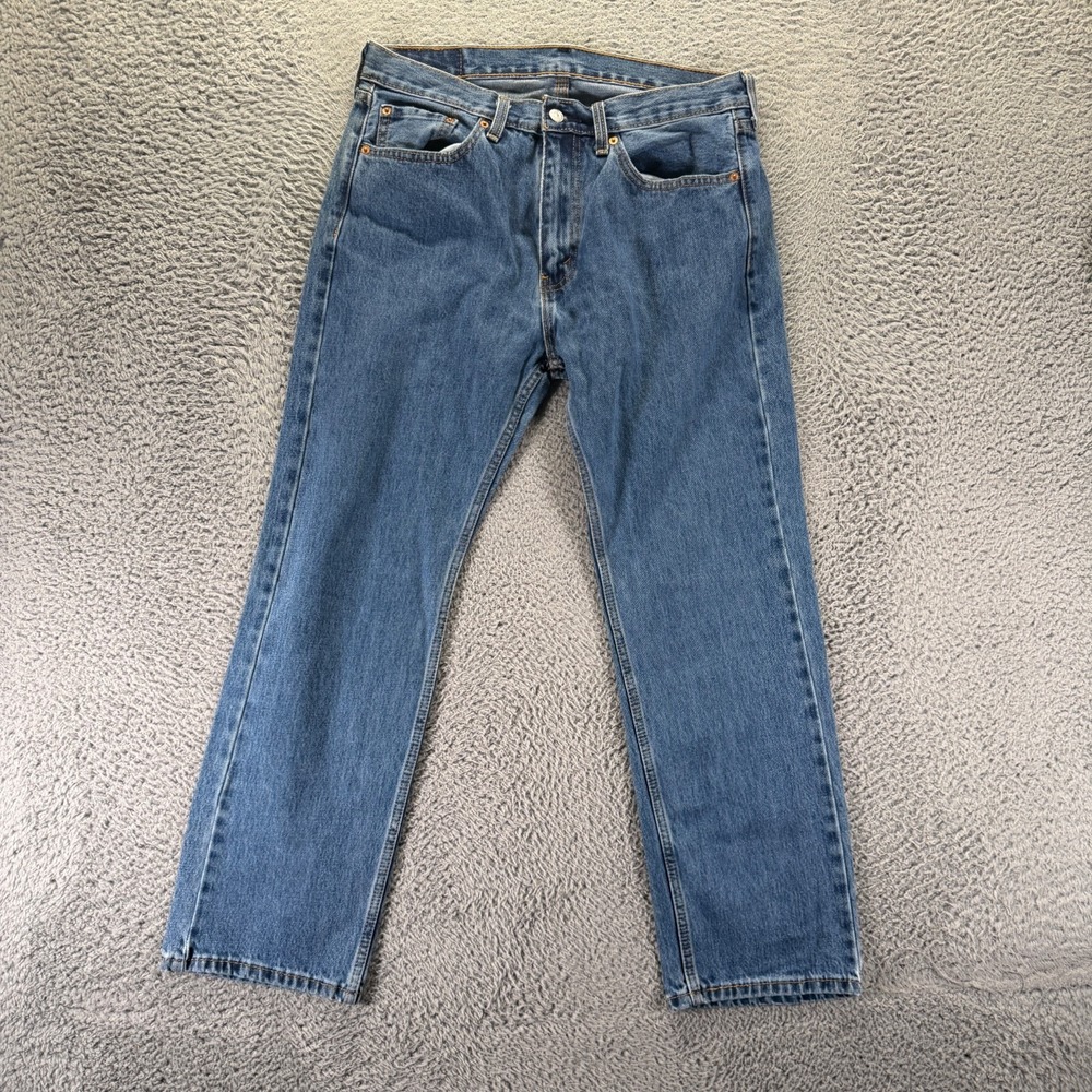 Levi's 505 Jeans Mens 33x29 Blue Cotton Denim Straight Leg Travel Streetwear